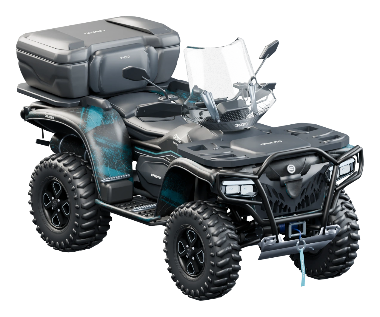Klyro CFMOTO 625 Overland FiveM model — front view