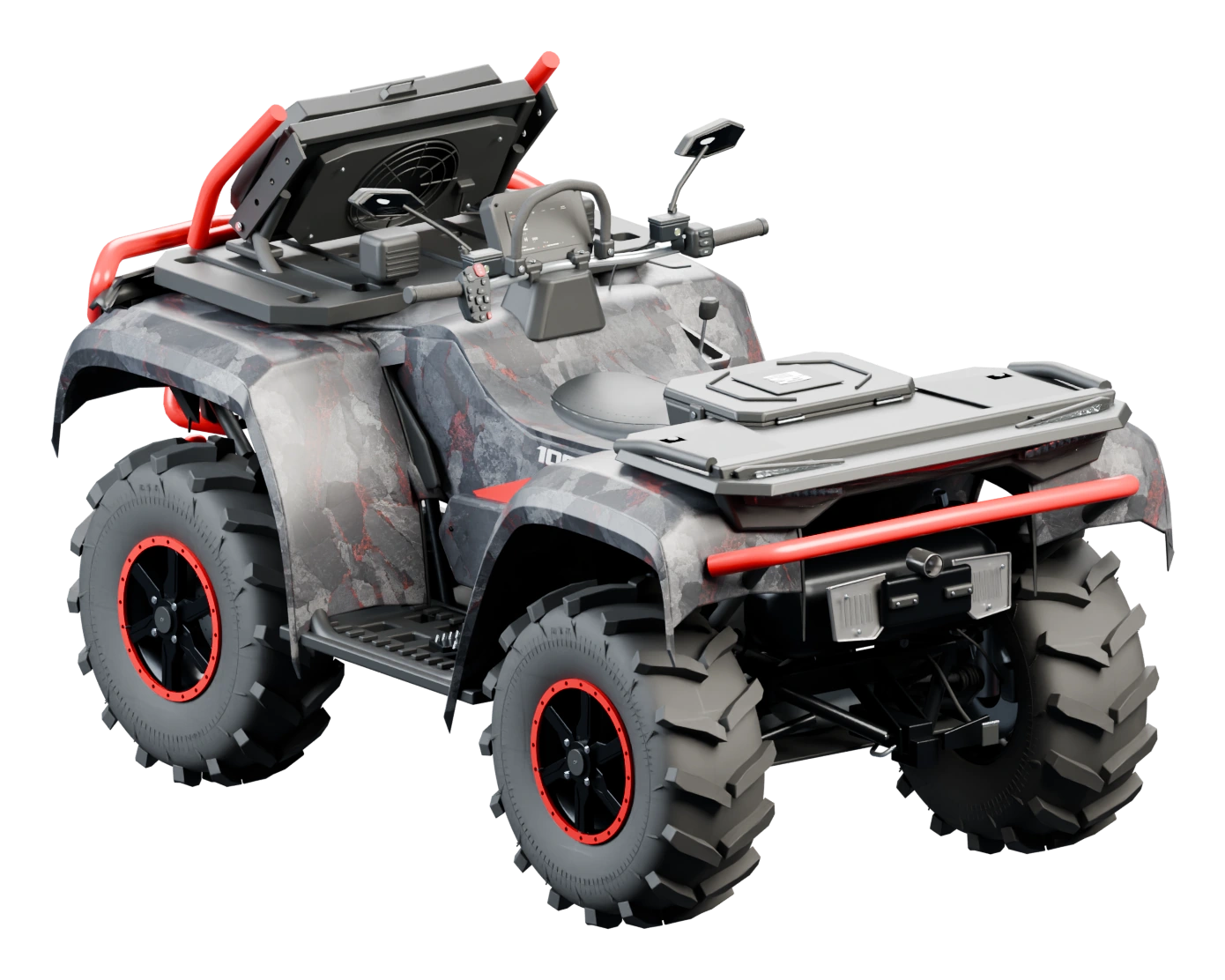 Klyro CFMOTO X10 Mud FiveM model — rear view